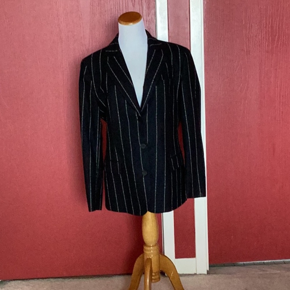Black Pinstripe Women's Blazer
